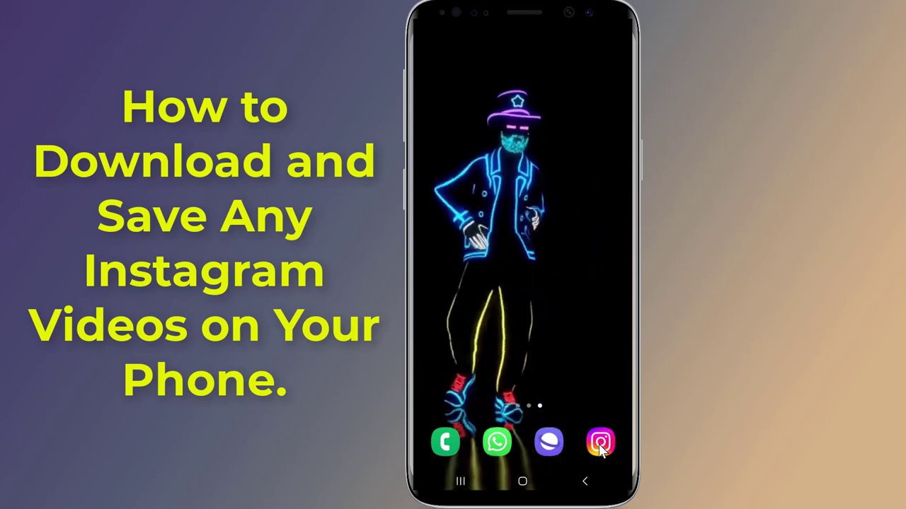 A smartphone screen showing the Instagram interface with the missing download button highlighted.
