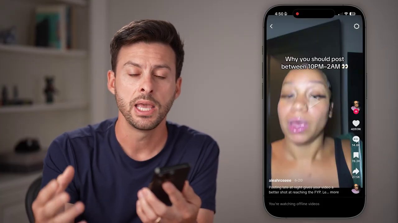 The TikTok app icon on a smartphone home screen, representing the starting point for the process.