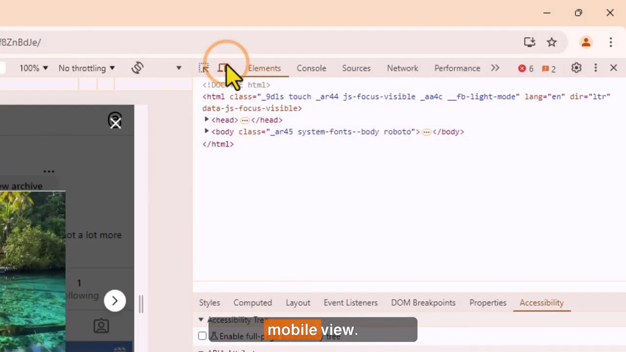 The Developer Tools panel is open, showing the "Network" tab being selected and the "Media" filter option being clicked.