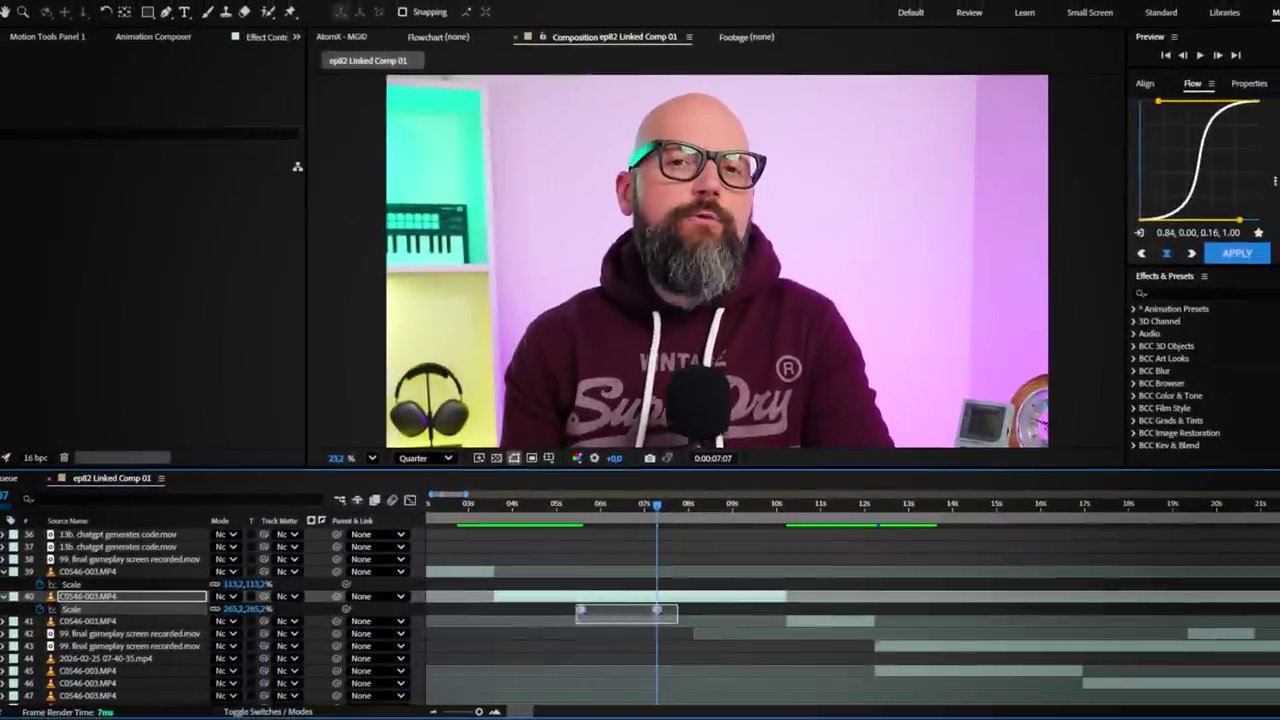 A developer expresses relief at replacing complex animation tools with a simple AI workflow.