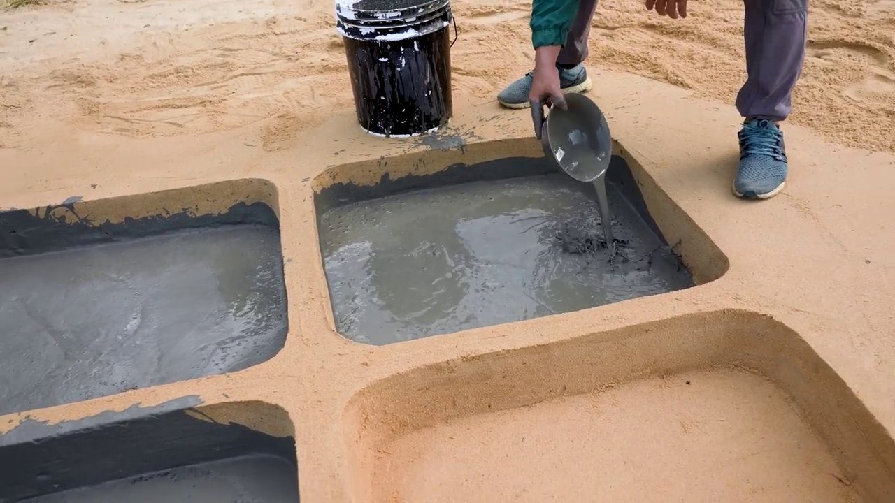 A close-up shot shows colored balls being carefully arranged to form the iconic YouTube play button logo.