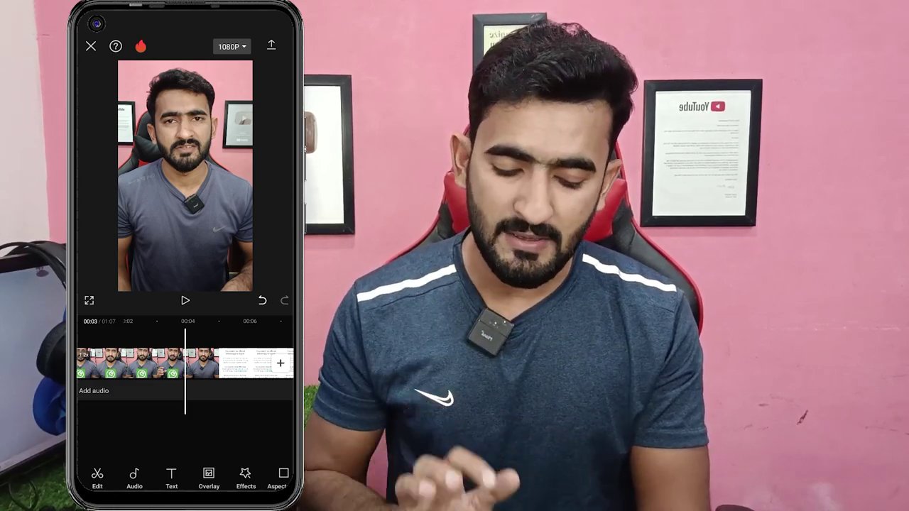A close-up view of the video editing interface showing the filter selection panel.
