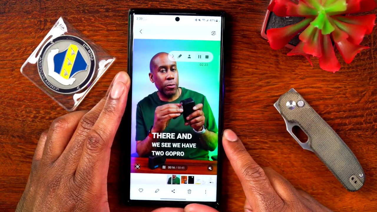A smartphone gallery view showing the freshly downloaded video file, ready to be played, uploaded, or edited further.