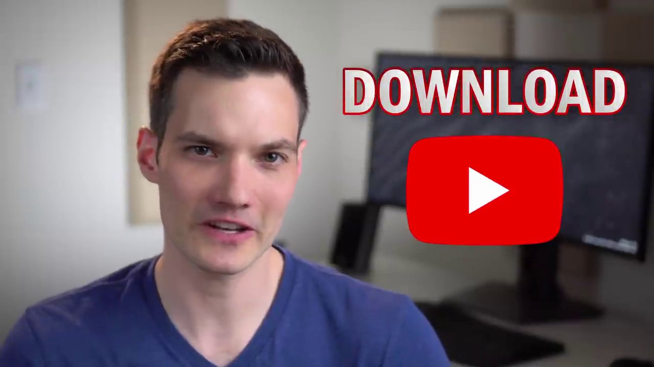 A person smiling at the camera, introducing the topic of downloading YouTube videos across all devices.